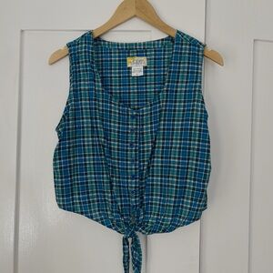 Vintage cropped tie tank top